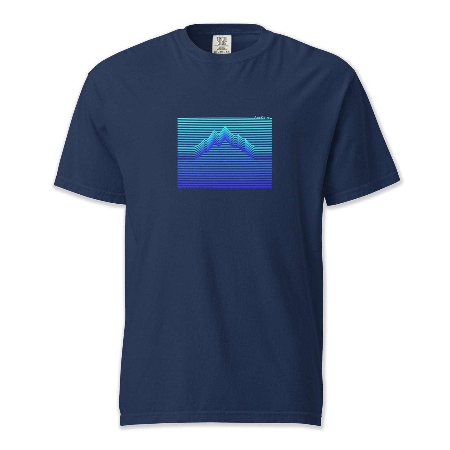 AukCliff Comfort Colors Graphic Tee True Navy / S AukCliff Retro Mountain Wave Comfort Colors T-shirt