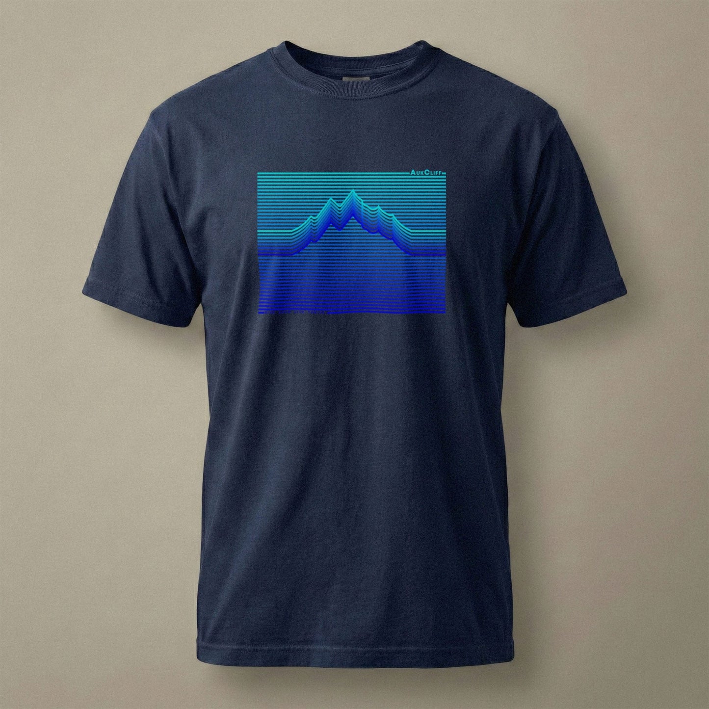 AukCliff Comfort Colors Graphic Tee True Navy / S AukCliff® Retro Mountain Wave Comfort Colors T-shirt
