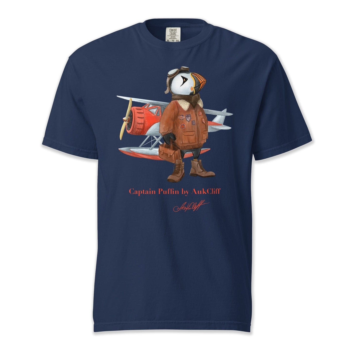 AukCliff Comfort Colors Graphic Tee True Navy / S Captain Puffin™ Bush Pilot Comfort Colors T-Shirt