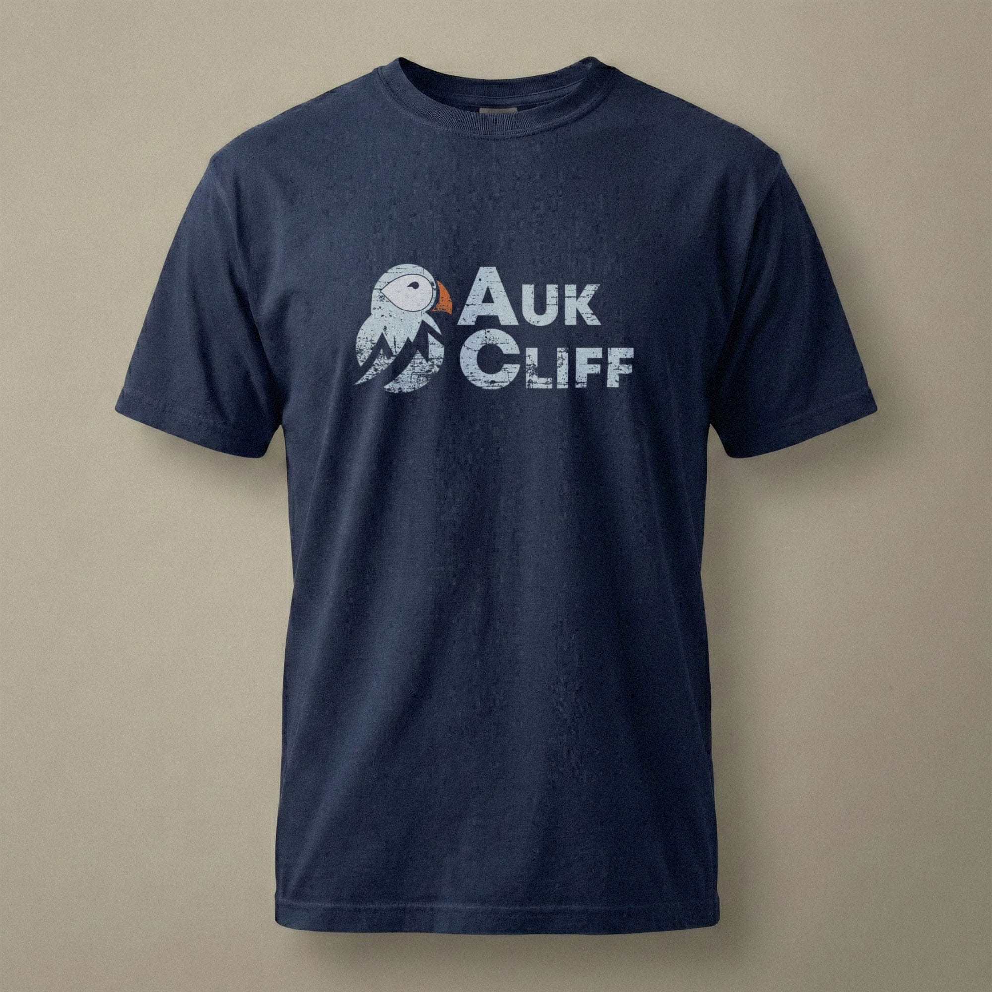 AukCliff Comfort Colors Graphic Tee True Navy / S Distressed Puffin Logo Comfort Colors T-Shirt