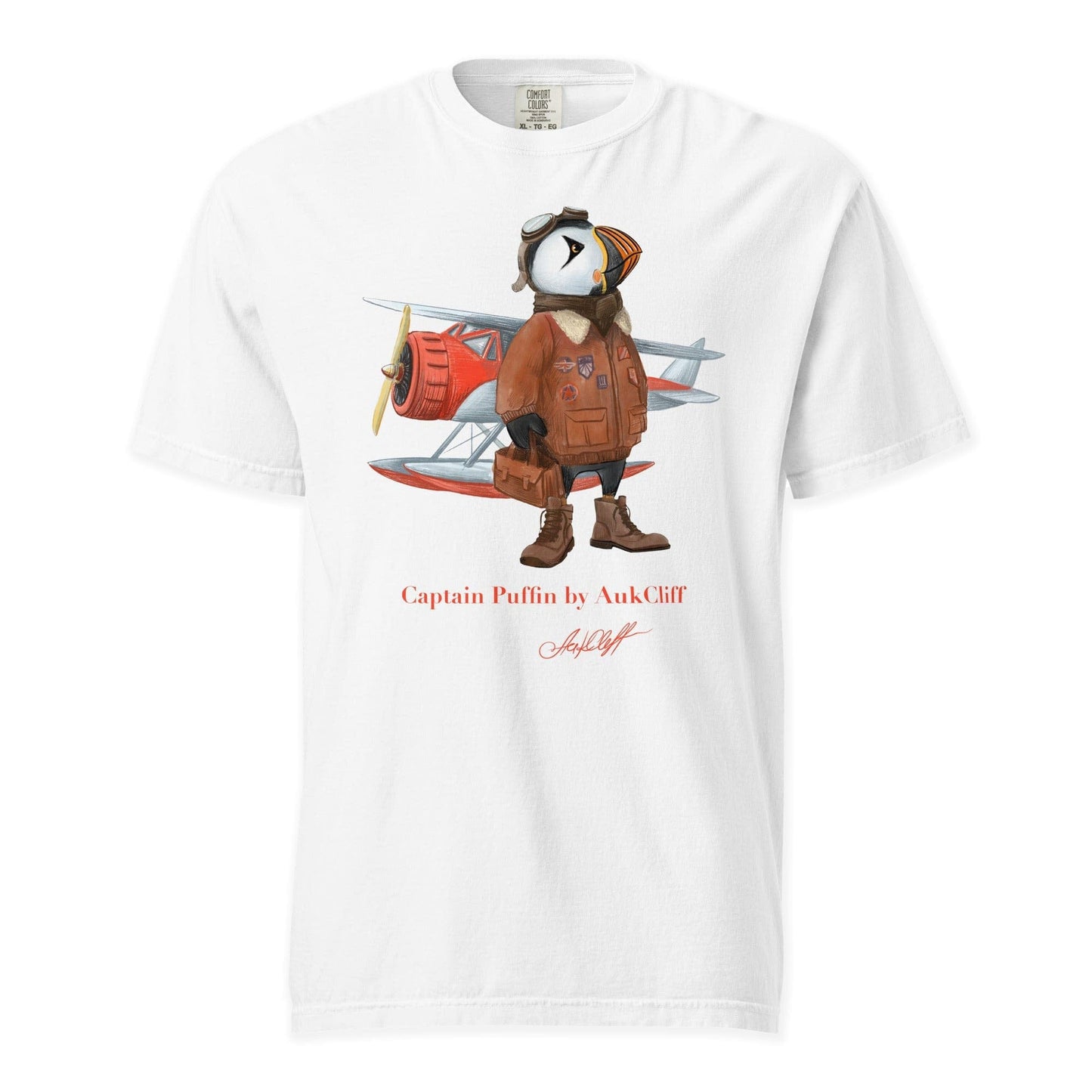 AukCliff Comfort Colors Graphic Tee White / S Captain Puffin™ Bush Pilot Comfort Colors T-Shirt