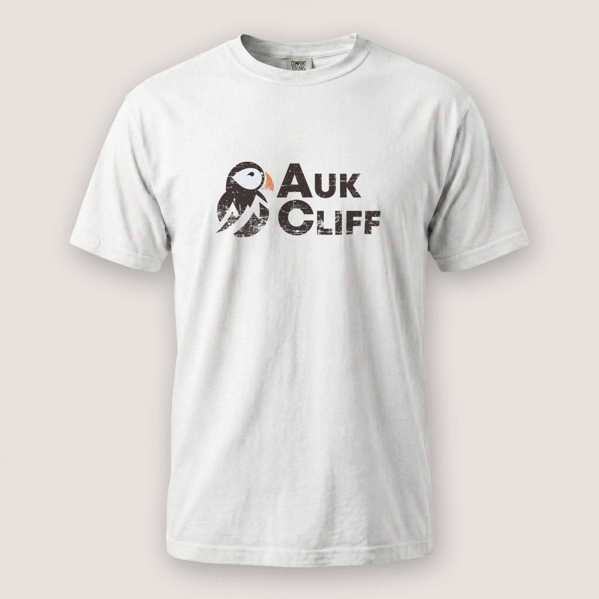AukCliff Comfort Colors Graphic Tee White / S Distressed Puffin Logo Comfort Colors T-Shirt