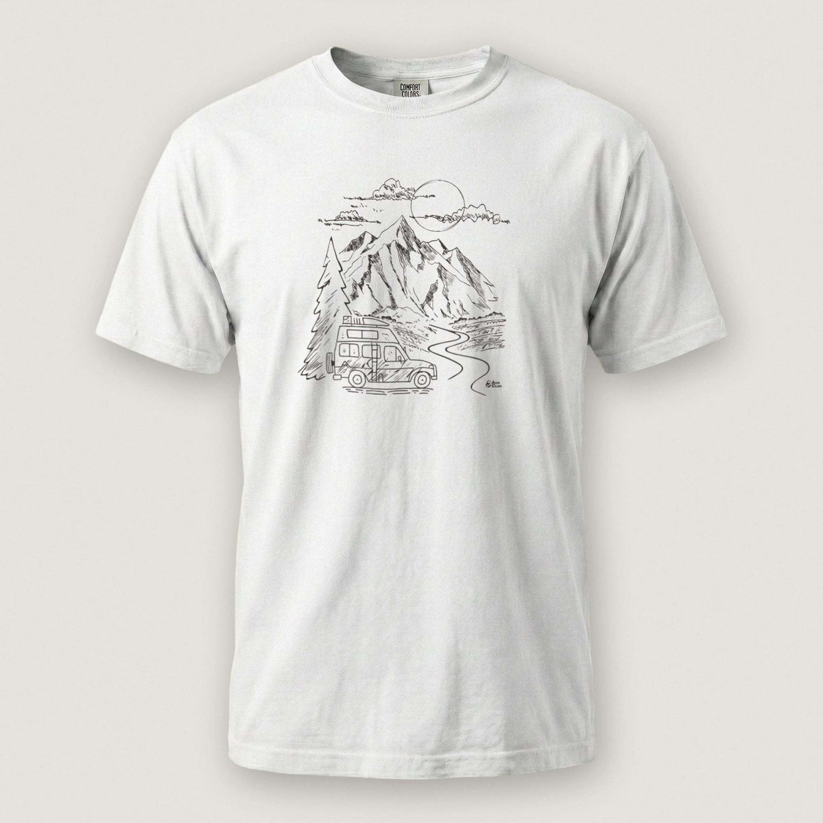 AukCliff Comfort Colors Graphic Tee White / S Mountain Vanlife Comfort Colors T-Shirt
