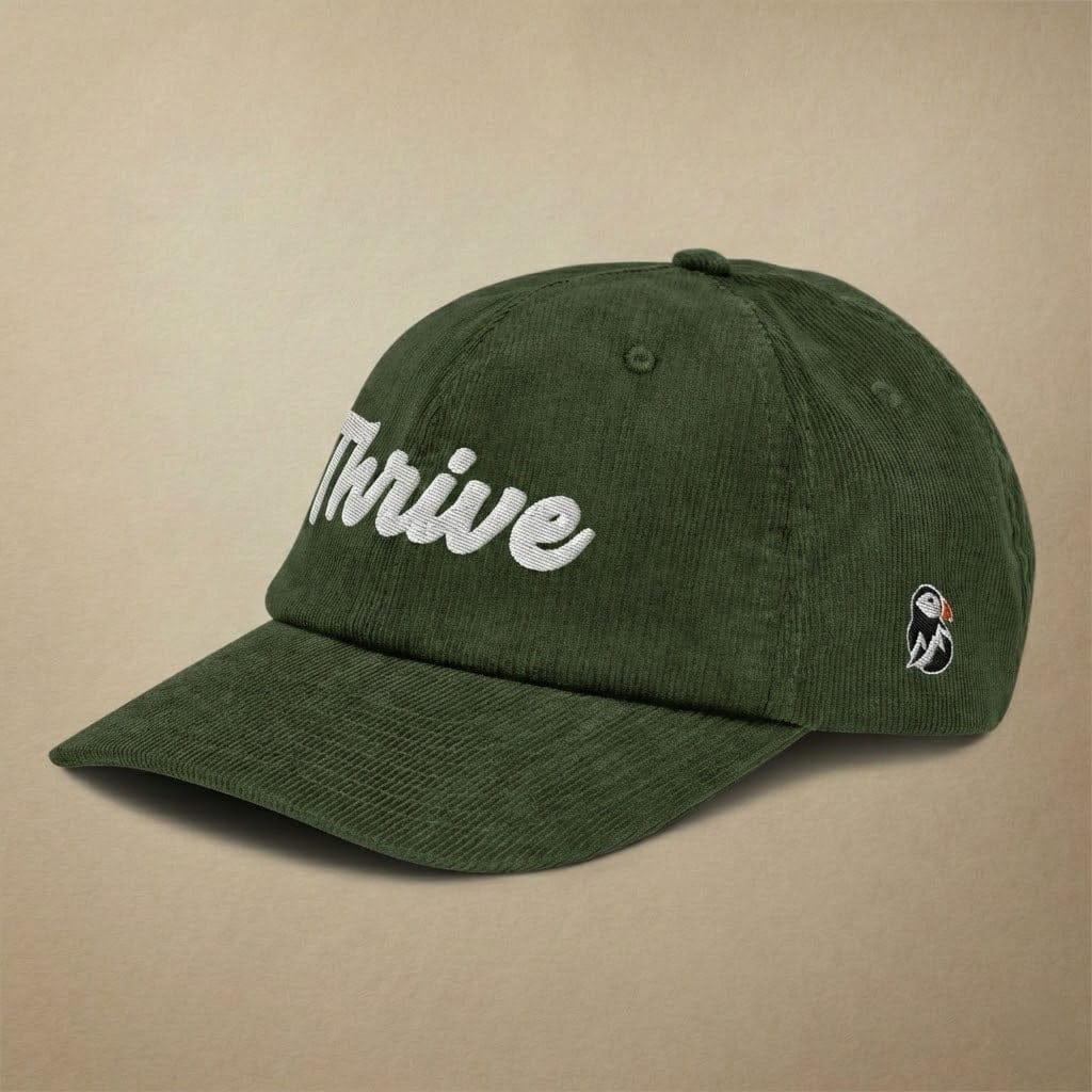 AukCliff Corduroy Hat Dark Olive Thrive Corduroy Hat