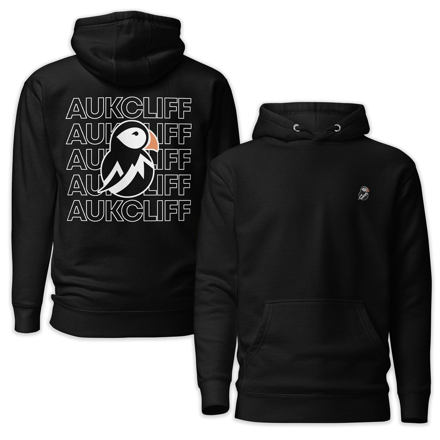 AukCliff Cotton Heritage Hoodie Black / S AukCliff Puffin Logo Hoodie