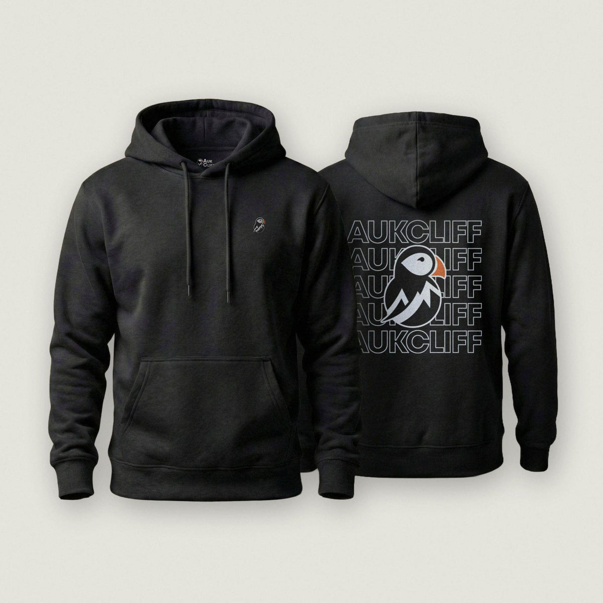 AukCliff Cotton Heritage Hoodie Black / S AukCliff® Puffin Logo Hoodie