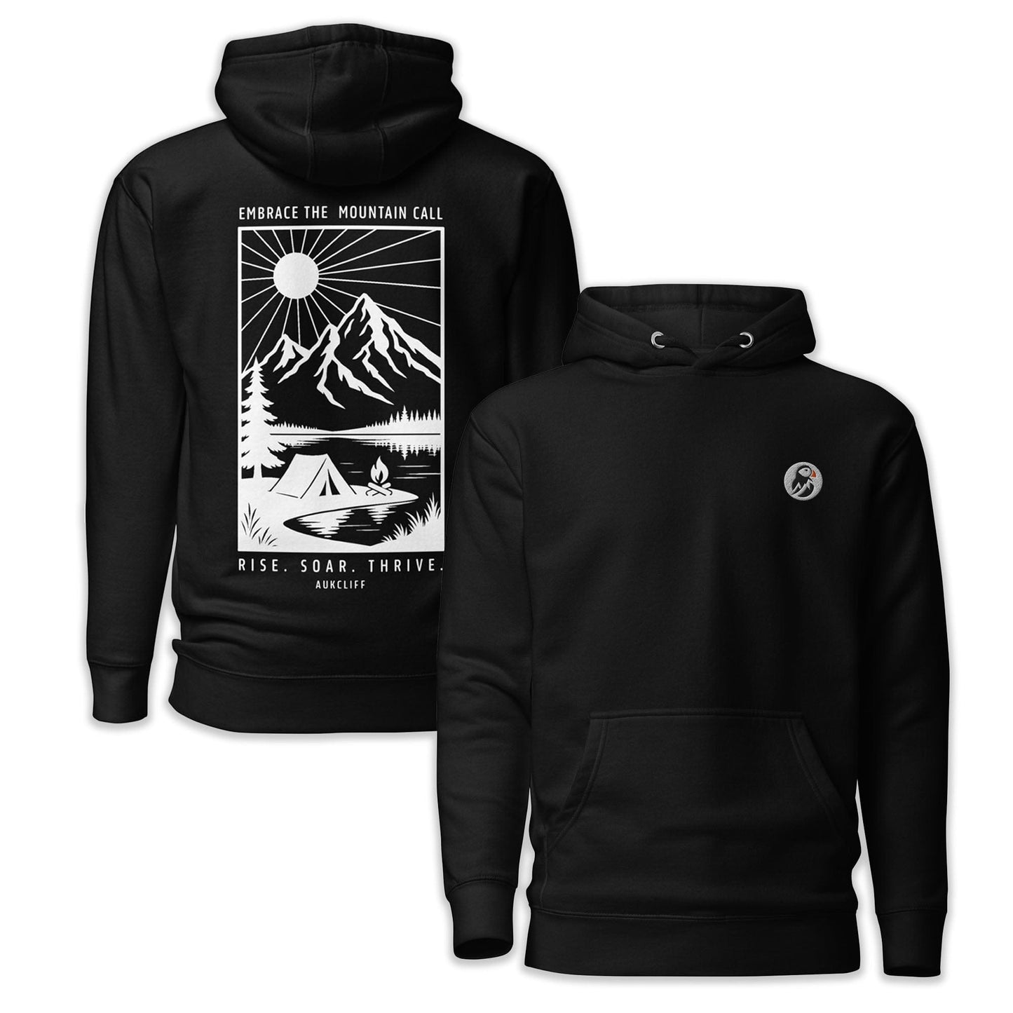 AukCliff Cotton Heritage Hoodie Black / S Embrace The Mountain Call Hoodie