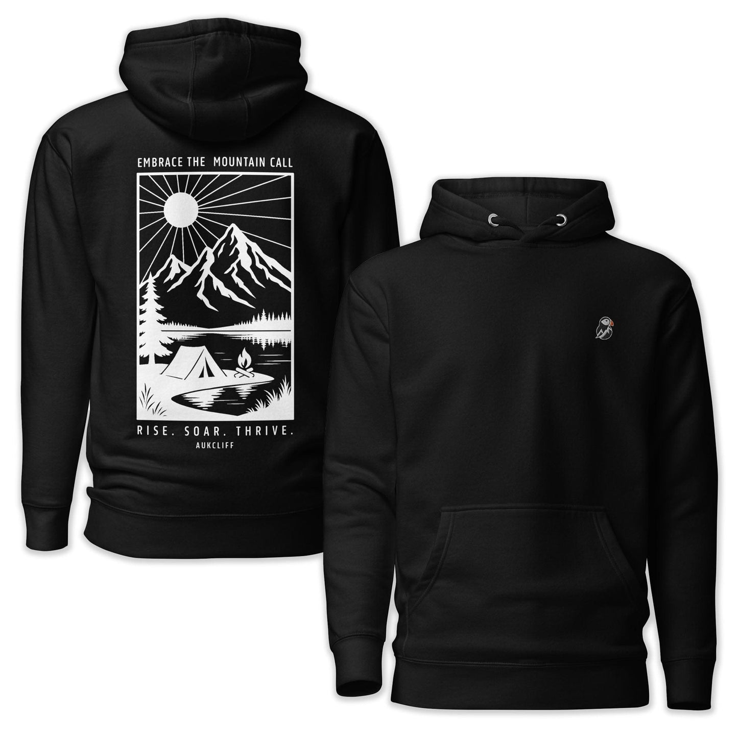 AukCliff Cotton Heritage Hoodie Black / S Embrace The Mountain Call Hoodie