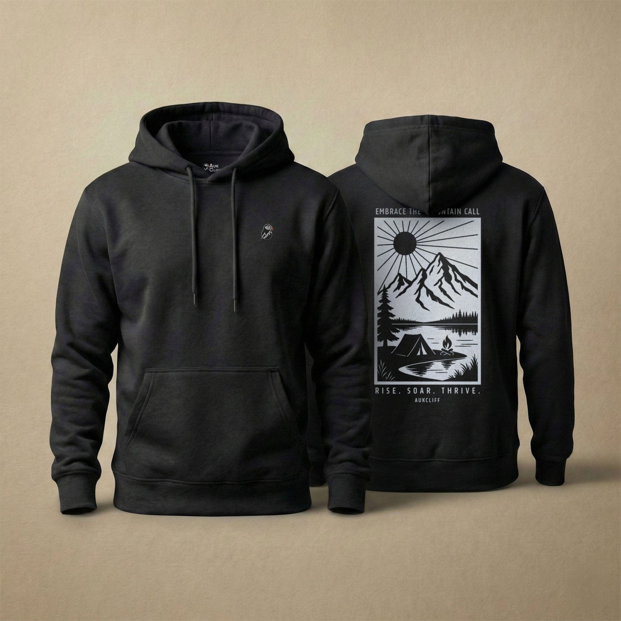 AukCliff Cotton Heritage Hoodie Black / S Embrace The Mountain Call Hoodie