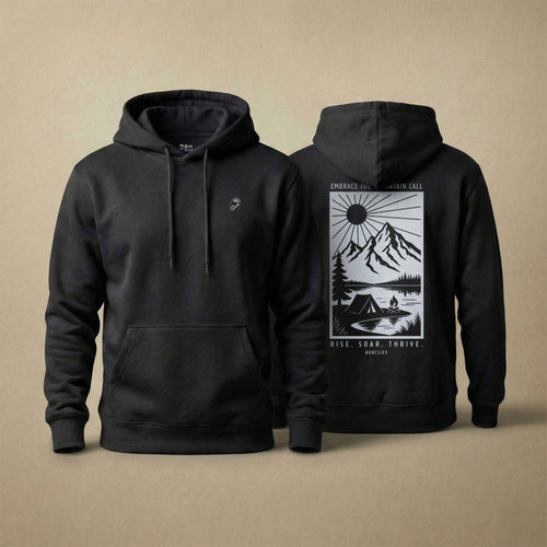 AukCliff Cotton Heritage Hoodie Black / S Embrace The Mountain Call Hoodie