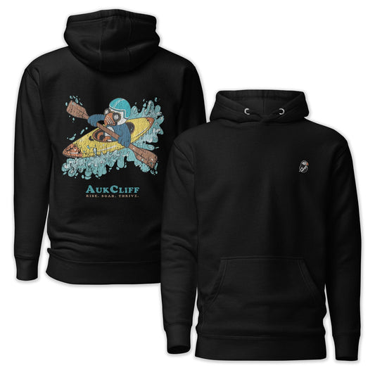 AukCliff Cotton Heritage Hoodie Black / S Kayaking Puffin Hoodie