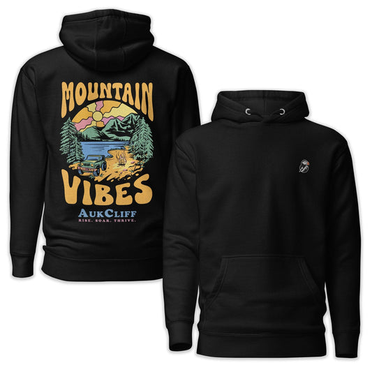 AukCliff Cotton Heritage Hoodie Black / S Mountain Vibes Hoodie