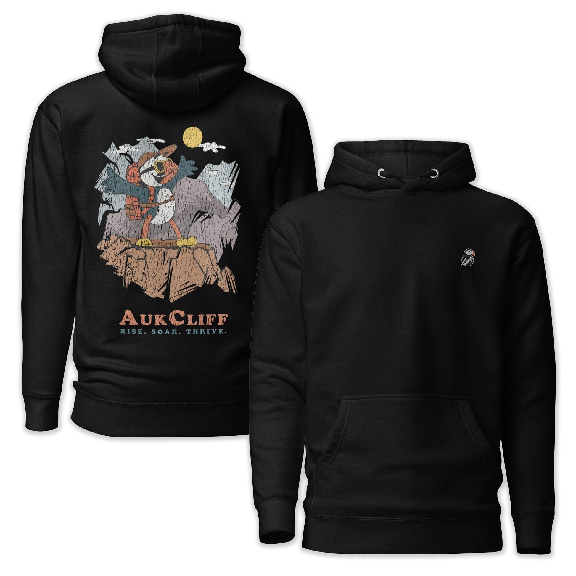 AukCliff Cotton Heritage Hoodie Black / S Mountaineer Puffin Hoodie