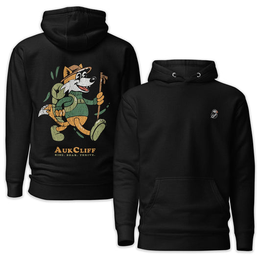 AukCliff Cotton Heritage Hoodie Black / S Trailblazer Fox Back Print Hoodie