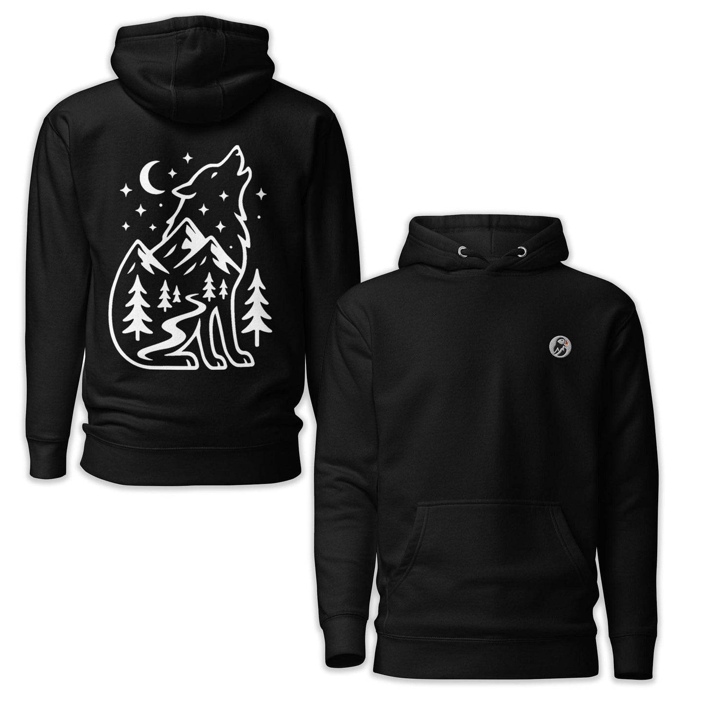 AukCliff Cotton Heritage Hoodie Black / S Wild Wolf Mountain Hoodie