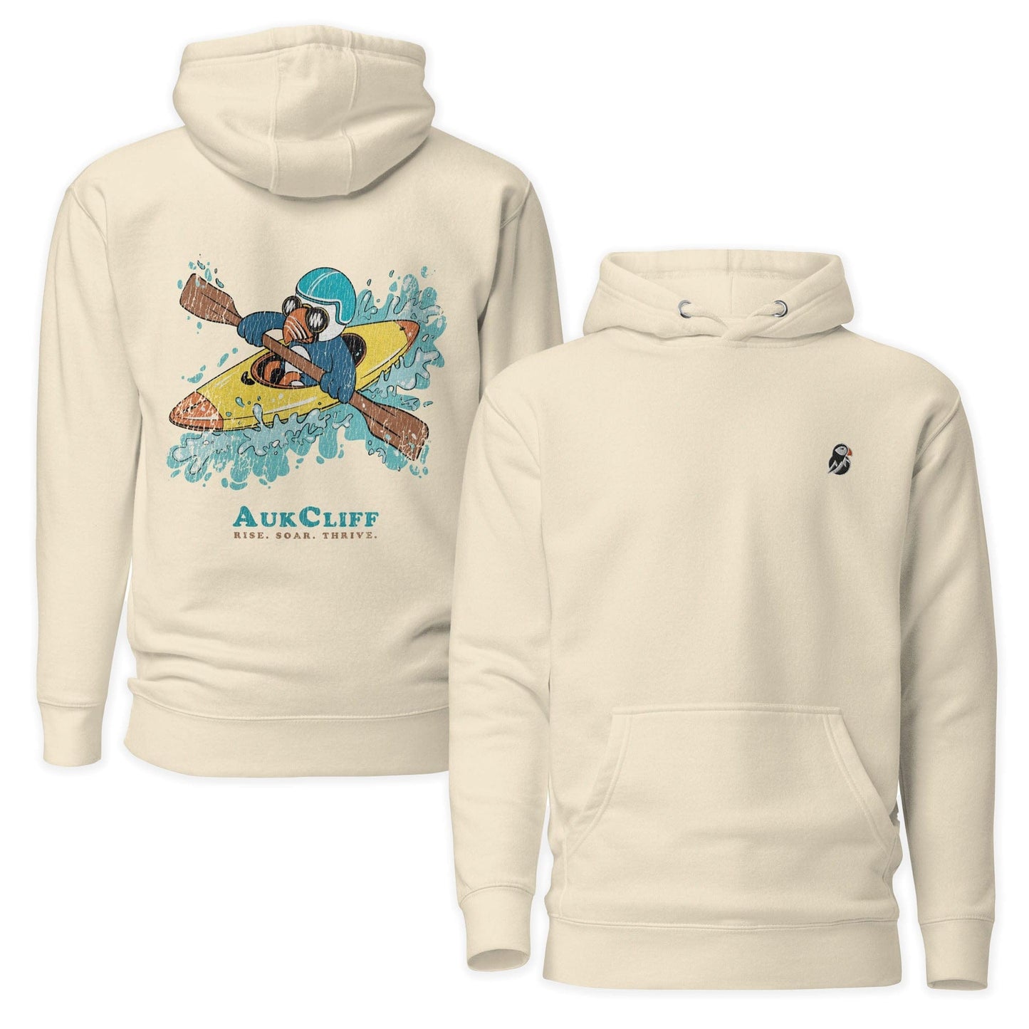 AukCliff Cotton Heritage Hoodie Bone / S Kayaking Puffin Hoodie