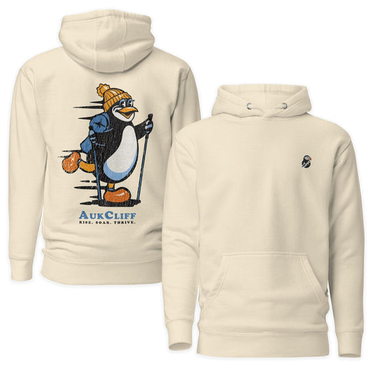 AukCliff Cotton Heritage Hoodie Bone / S Trailblazer Penguin Back Print Hoodie