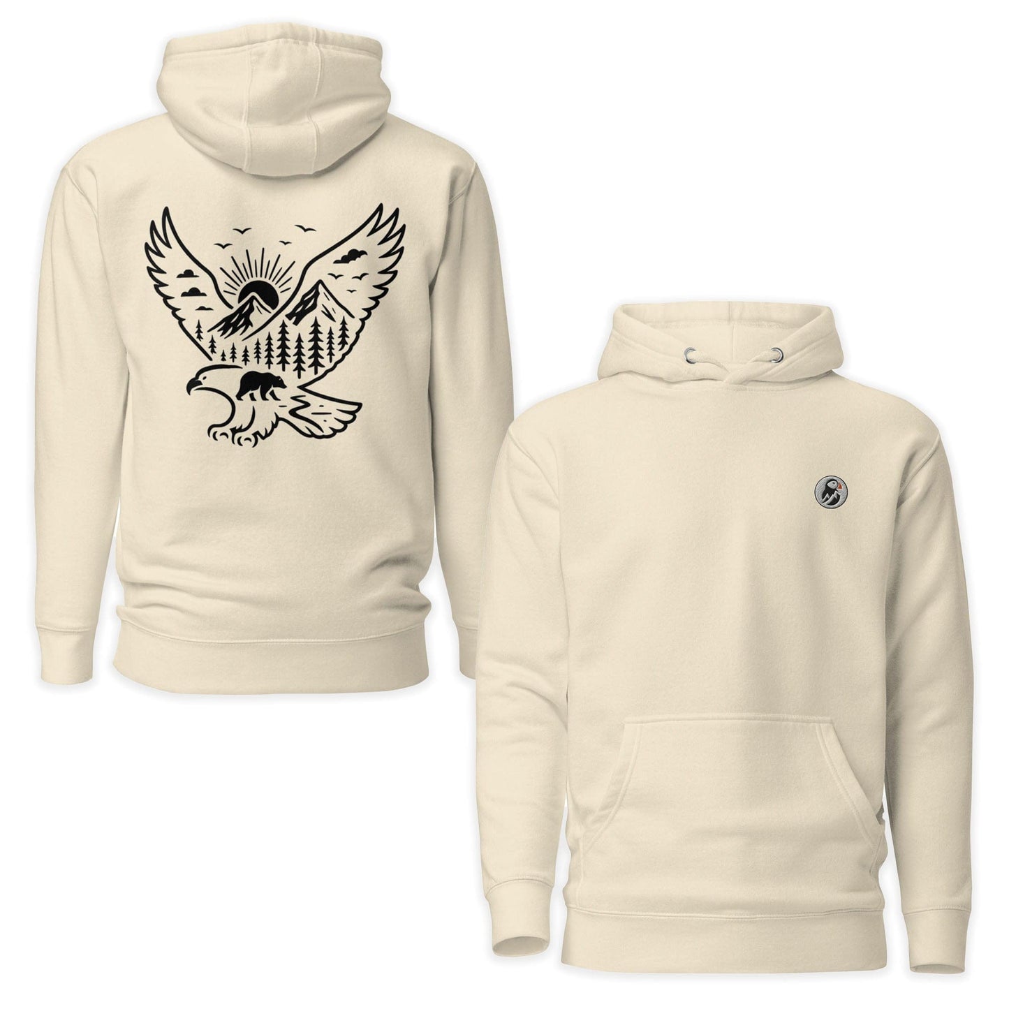 AukCliff Cotton Heritage Hoodie Bone / S Wild Eagle and Mountain Hoodie