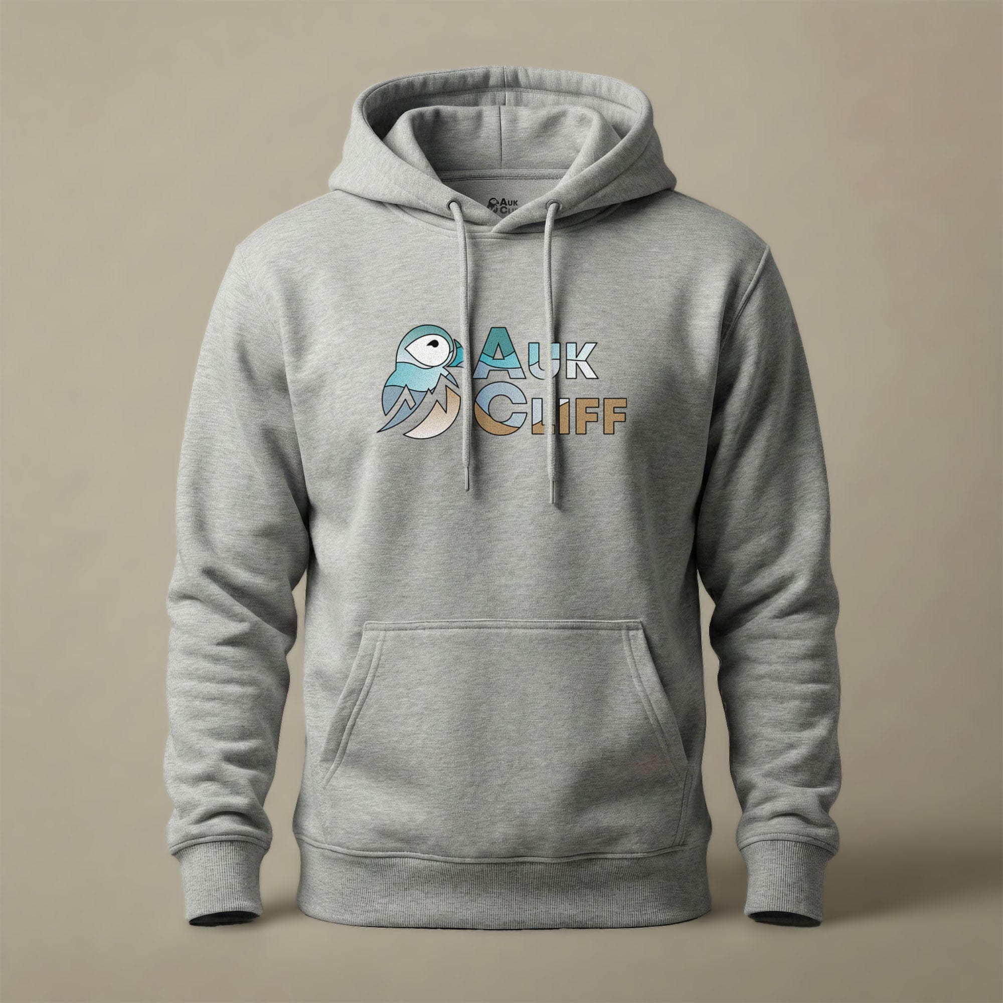 AukCliff Cotton Heritage Hoodie Carbon Grey / S AukCliff® Abstract Puffin Logo Hoodie