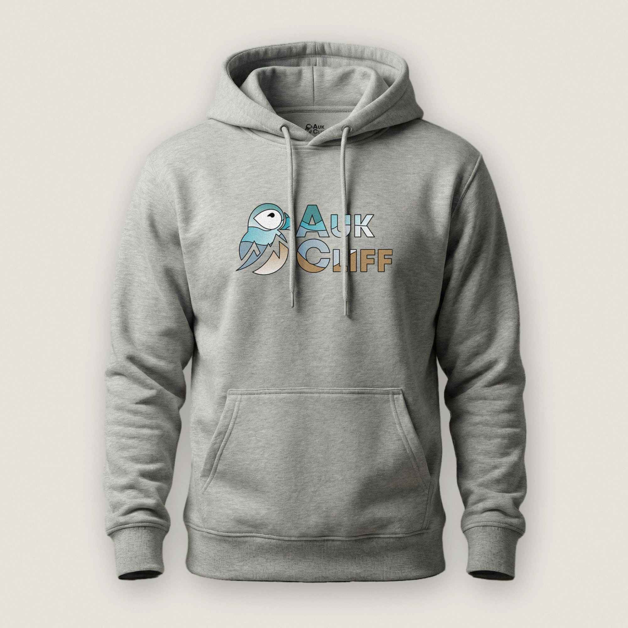 AukCliff Cotton Heritage Hoodie Carbon Grey / S AukCliff® Abstract Puffin Logo Hoodie