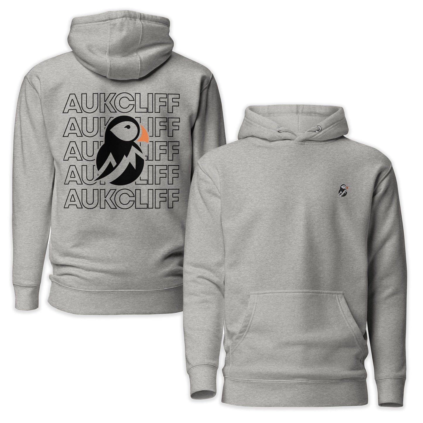 AukCliff Cotton Heritage Hoodie Carbon Grey / S AukCliff Puffin Logo Hoodie