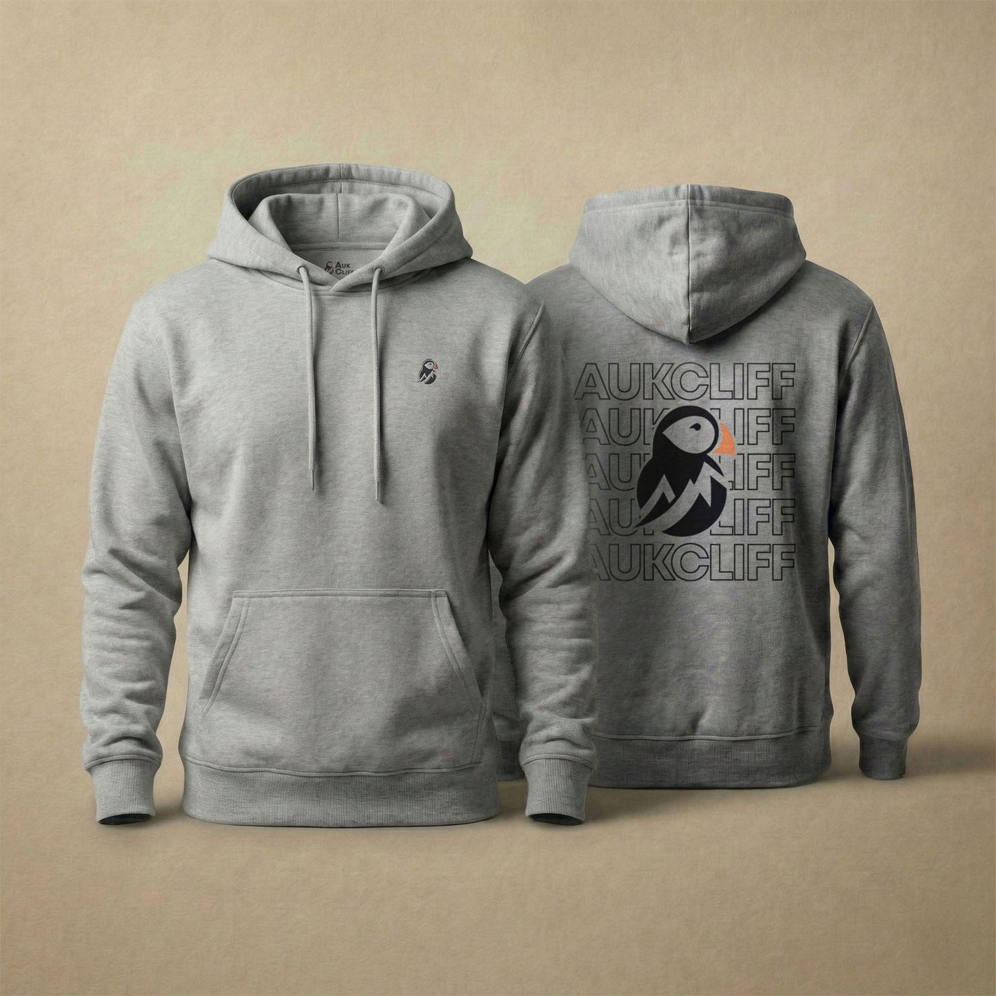AukCliff Cotton Heritage Hoodie Carbon Grey / S AukCliff® Puffin Logo Hoodie