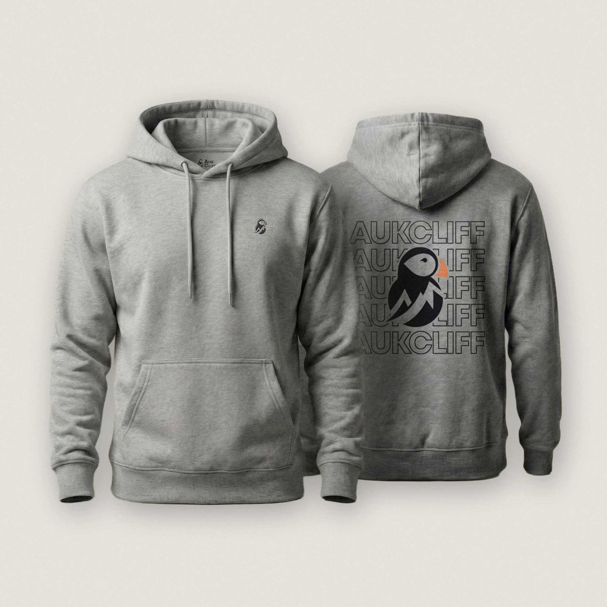 AukCliff Cotton Heritage Hoodie Carbon Grey / S AukCliff® Puffin Logo Hoodie