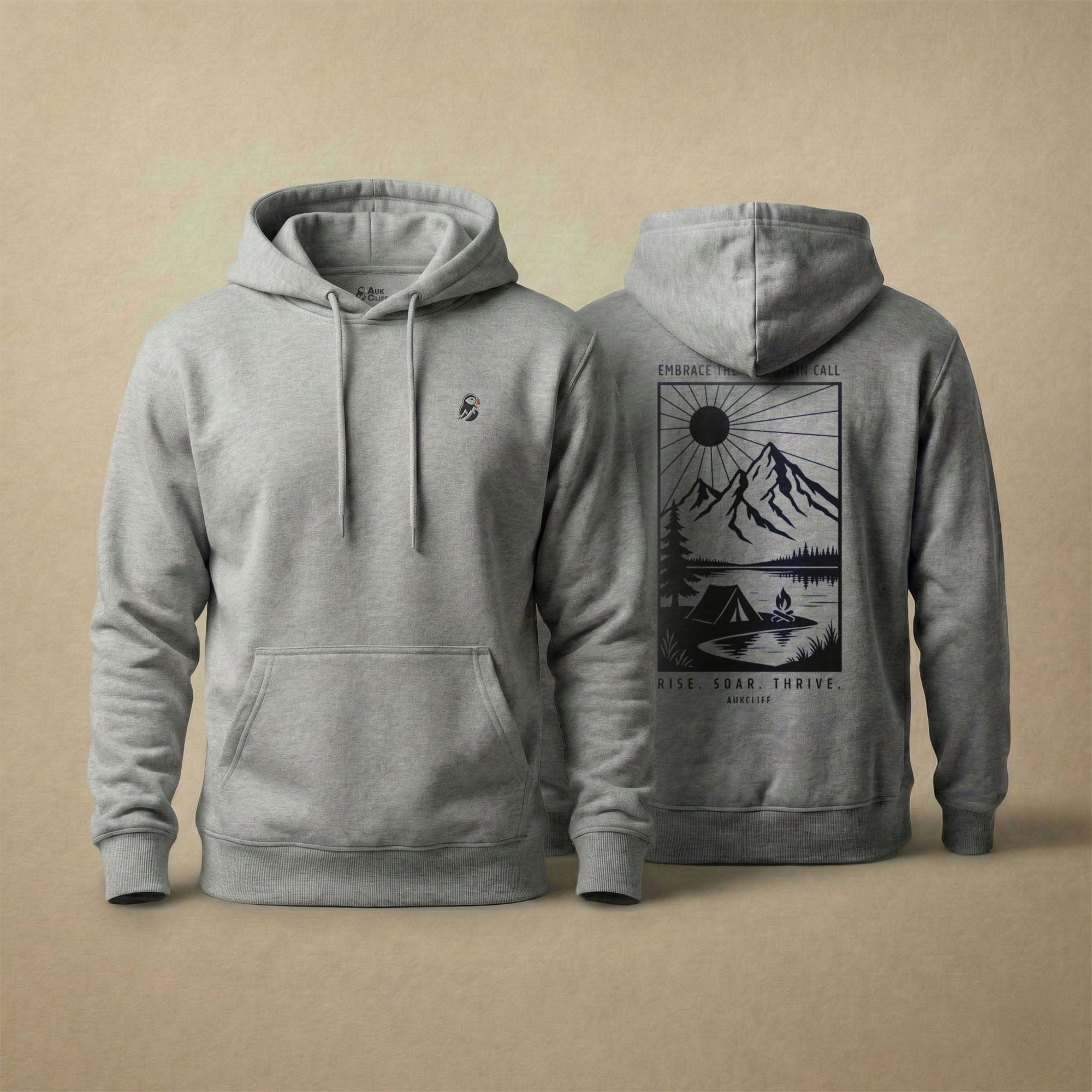 AukCliff Cotton Heritage Hoodie Carbon Grey / S Embrace The Mountain Call Hoodie