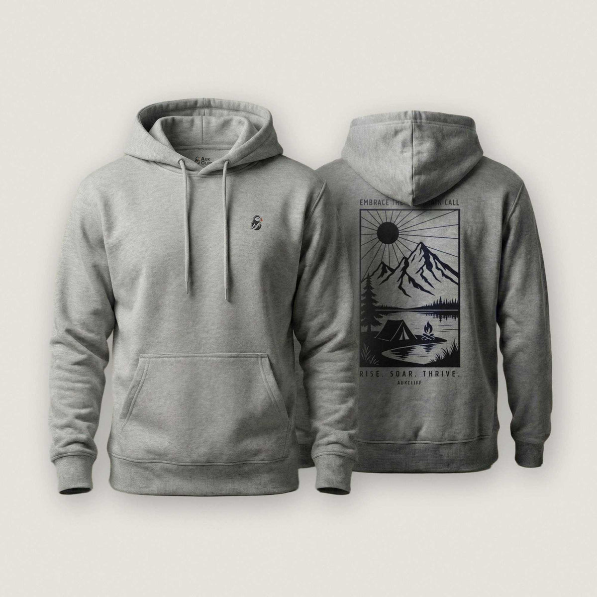 AukCliff Cotton Heritage Hoodie Carbon Grey / S Embrace The Mountain Call Hoodie