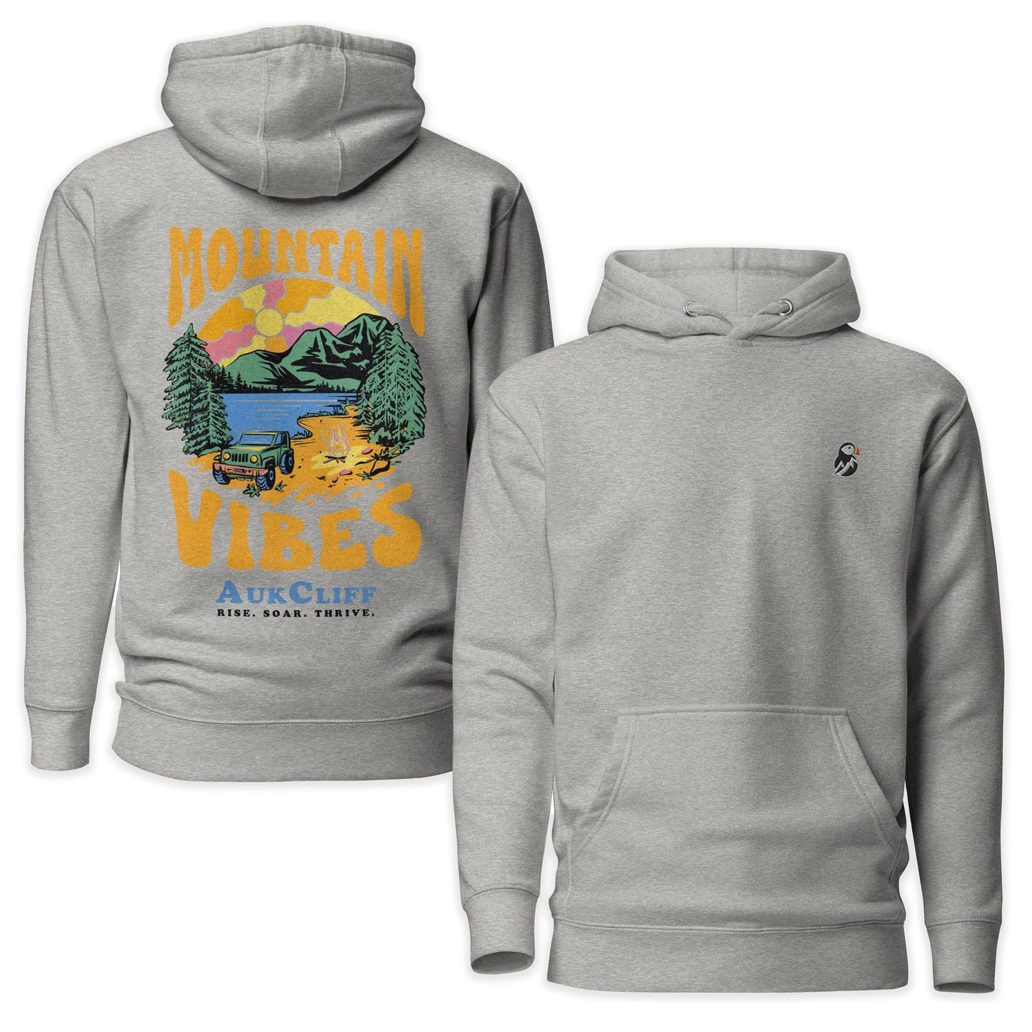 AukCliff Cotton Heritage Hoodie Carbon Grey / S Mountain Vibes Hoodie