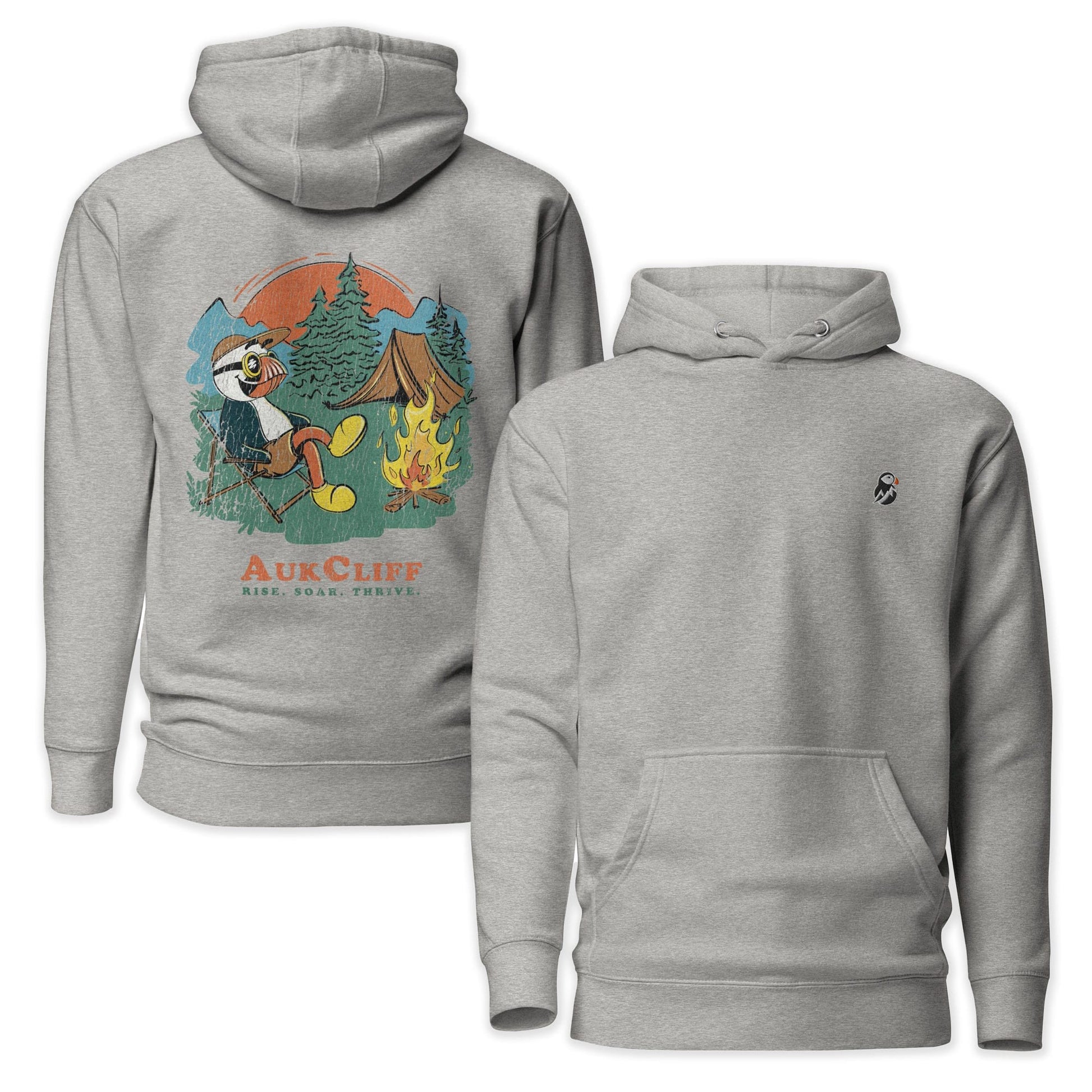 AukCliff Cotton Heritage Hoodie Carbon Grey / S Puffin Camper Hoodie
