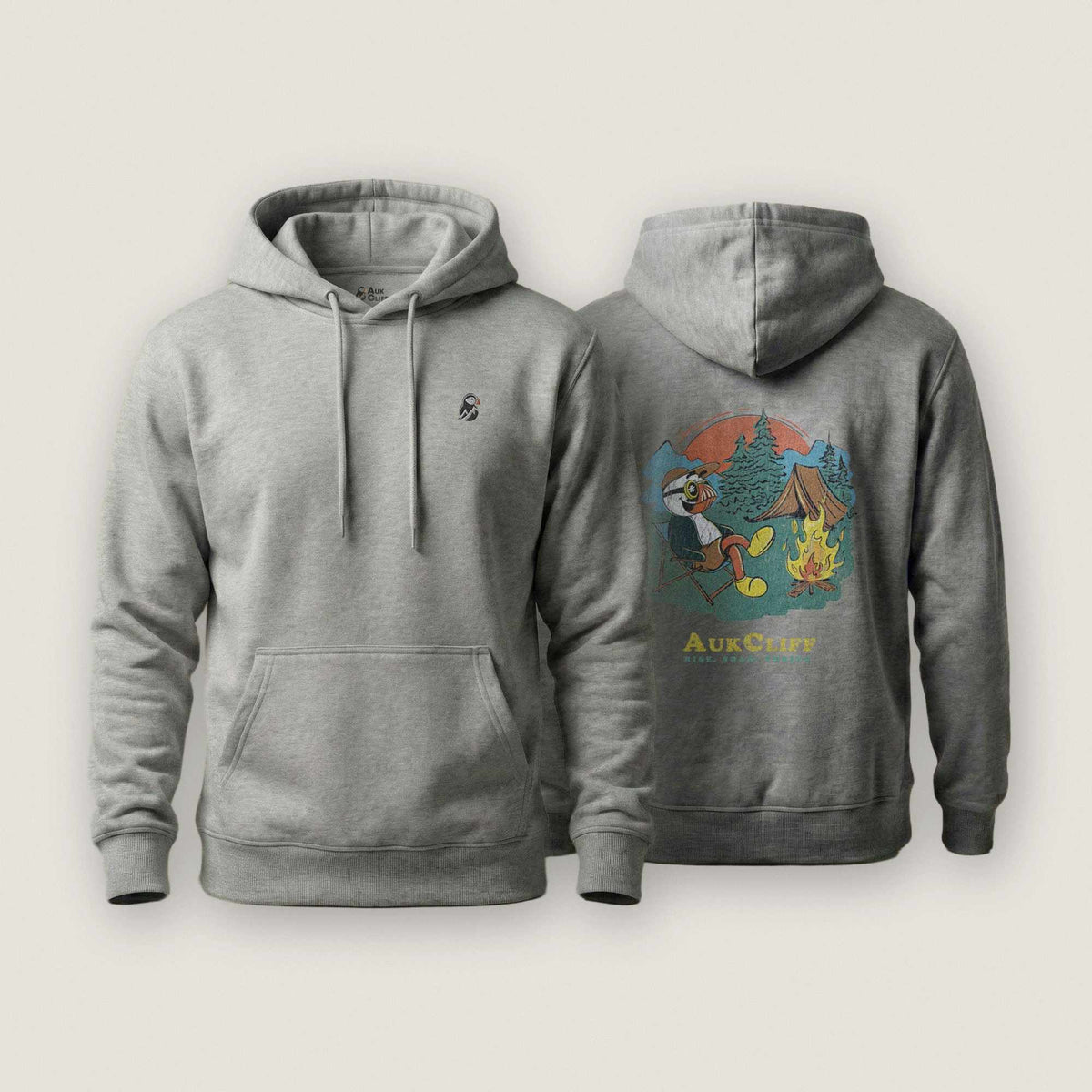 AukCliff Cotton Heritage Hoodie Carbon Grey / S Puffin Camper Hoodie