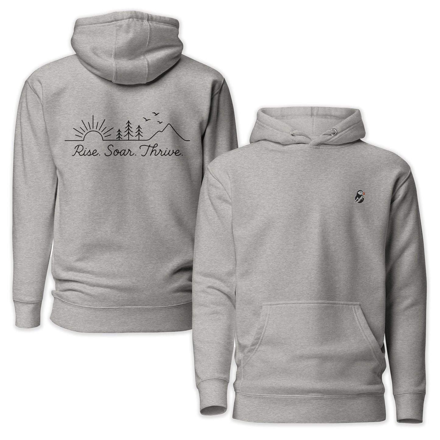 AukCliff Cotton Heritage Hoodie Carbon Grey / S Rise. Soar. Thrive. Hoodie