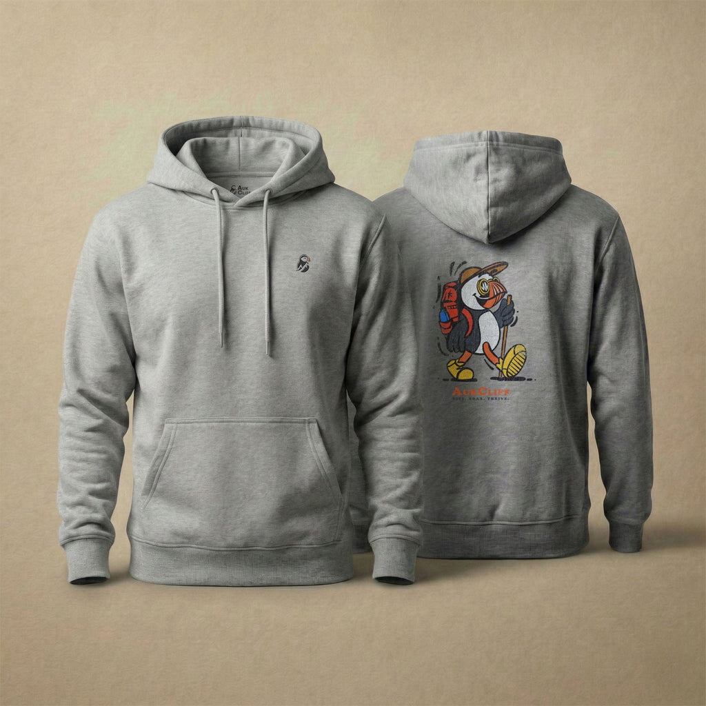 AukCliff Cotton Heritage Hoodie Carbon Grey / S Trailblazer Puffin Back Print Hoodie