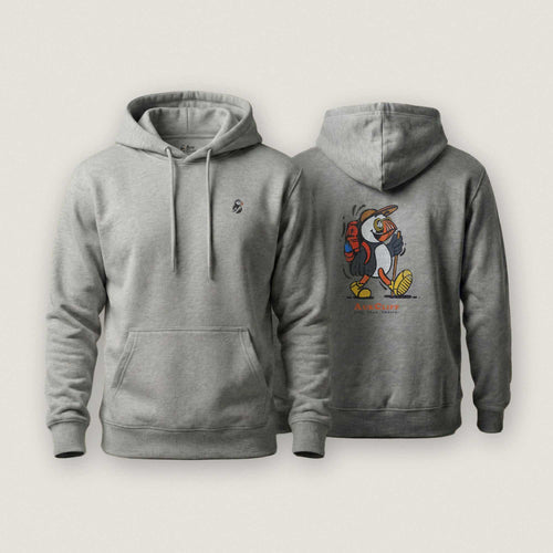 AukCliff Cotton Heritage Hoodie Carbon Grey / S Trailblazer Puffin Back Print Hoodie