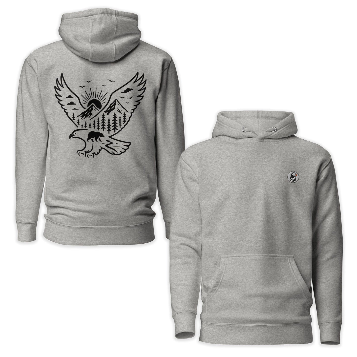 AukCliff Cotton Heritage Hoodie Carbon Grey / S Wild Eagle and Mountain Hoodie