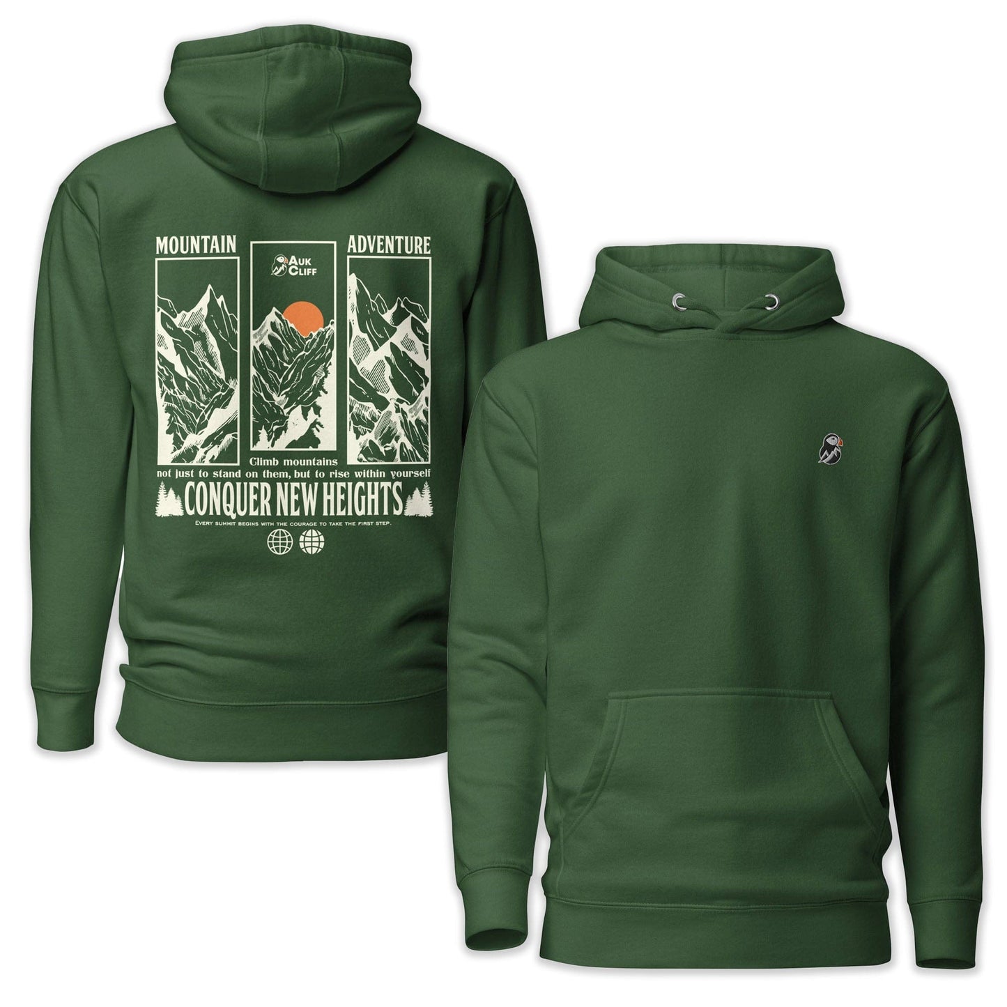 AukCliff Cotton Heritage Hoodie Forest Green / S Mountain Adventure Hoodie