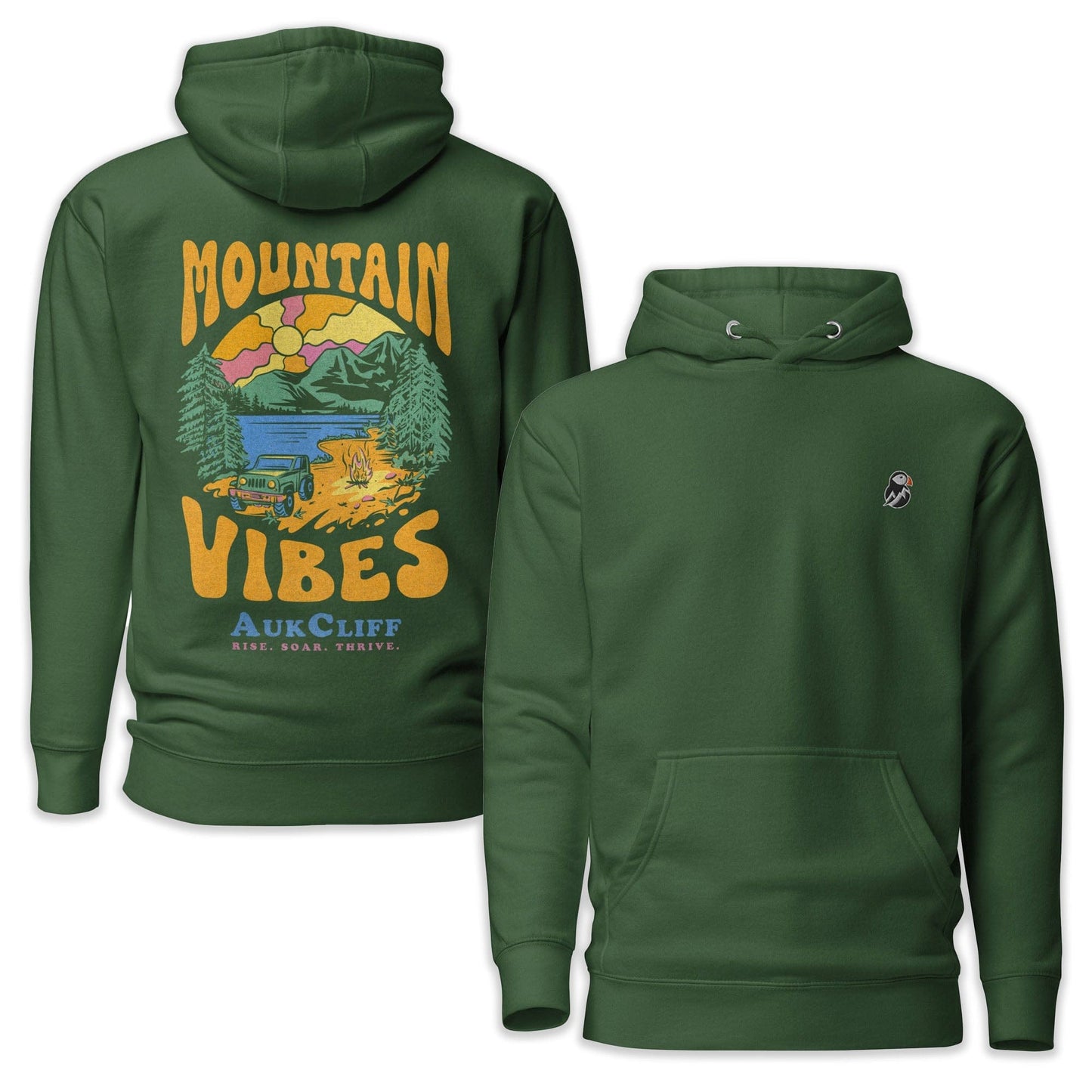 AukCliff Cotton Heritage Hoodie Forest Green / S Mountain Vibes Hoodie