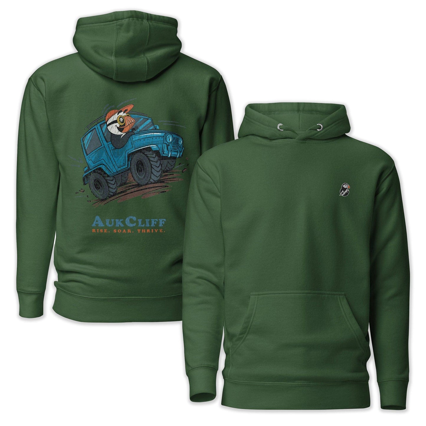 AukCliff Cotton Heritage Hoodie Forest Green / S Puffin Overland Hoodie