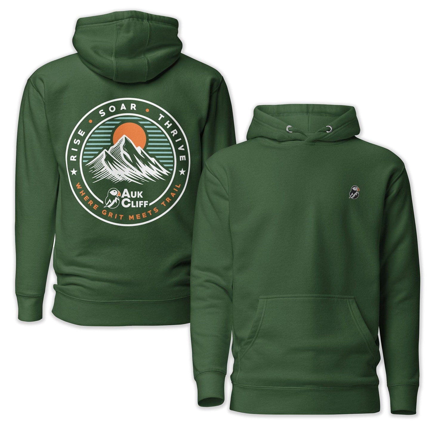 AukCliff Cotton Heritage Hoodie Forest Green / S Trail Emblem Hoodie