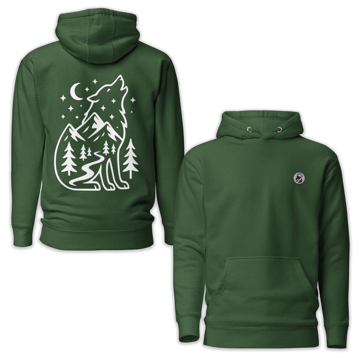 AukCliff Cotton Heritage Hoodie Forest Green / S Wild Wolf Mountain Hoodie