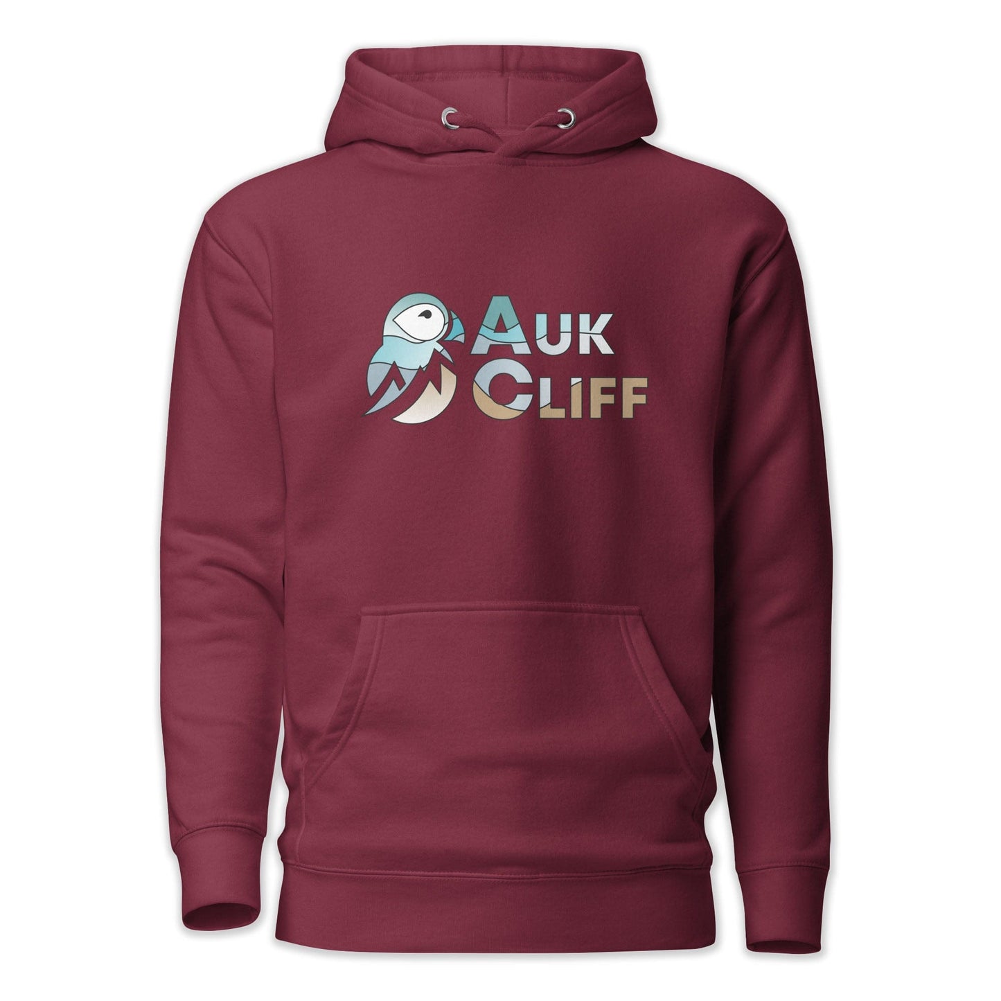 AukCliff Cotton Heritage Hoodie Maroon / S AukCliff Abstract Puffin Logo Hoodie