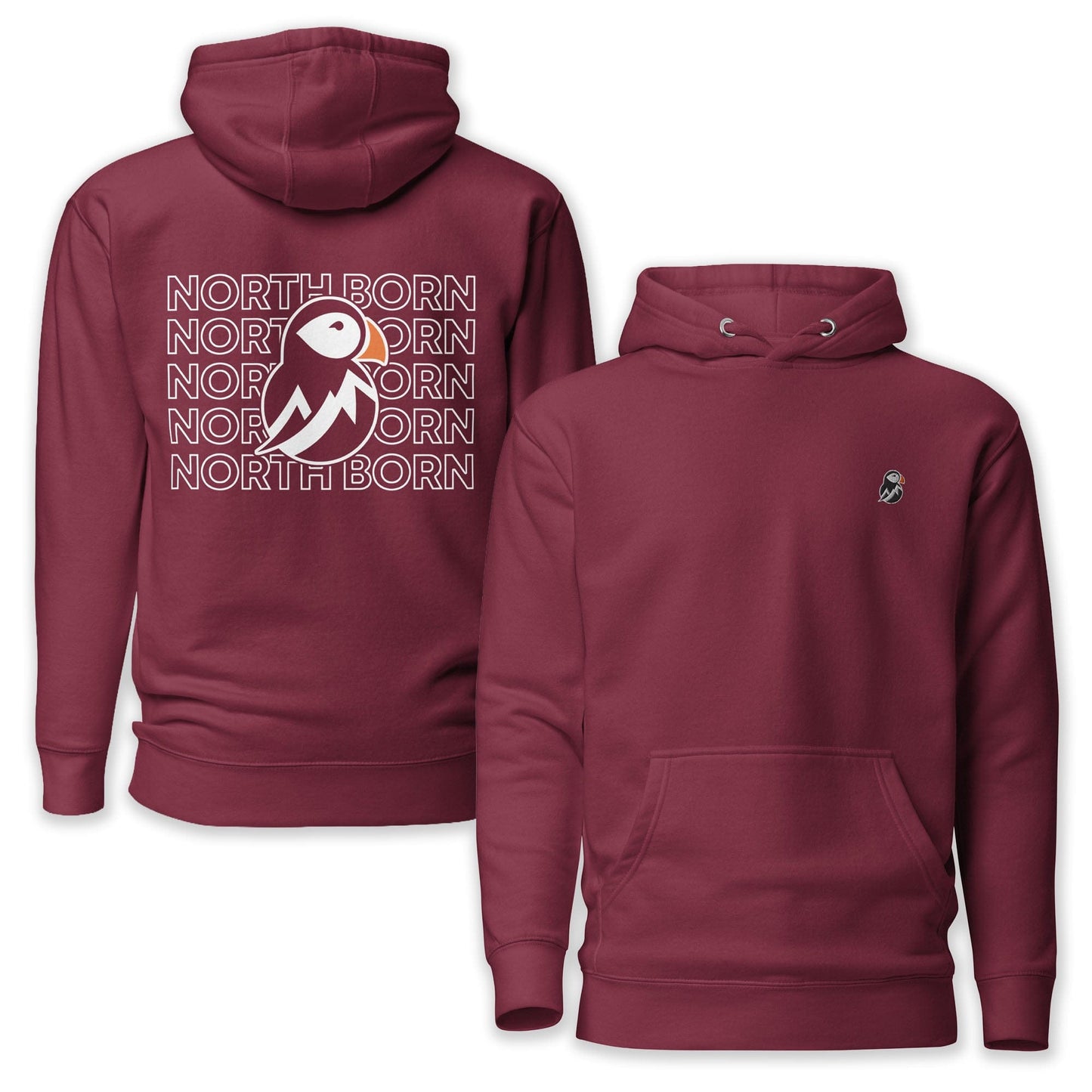 AukCliff® Cotton Heritage Hoodie Maroon / S North Born Hoodie