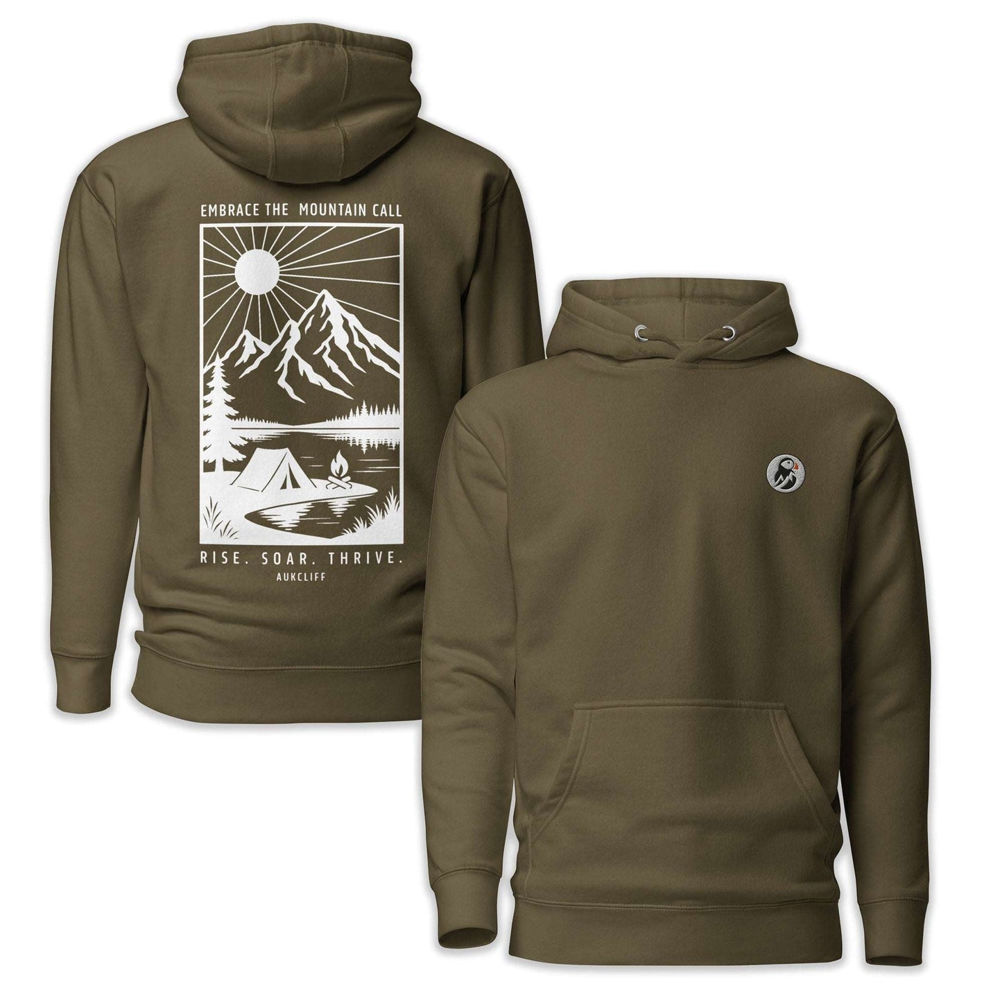 AukCliff Cotton Heritage Hoodie Military Green / S Embrace The Mountain Call Hoodie