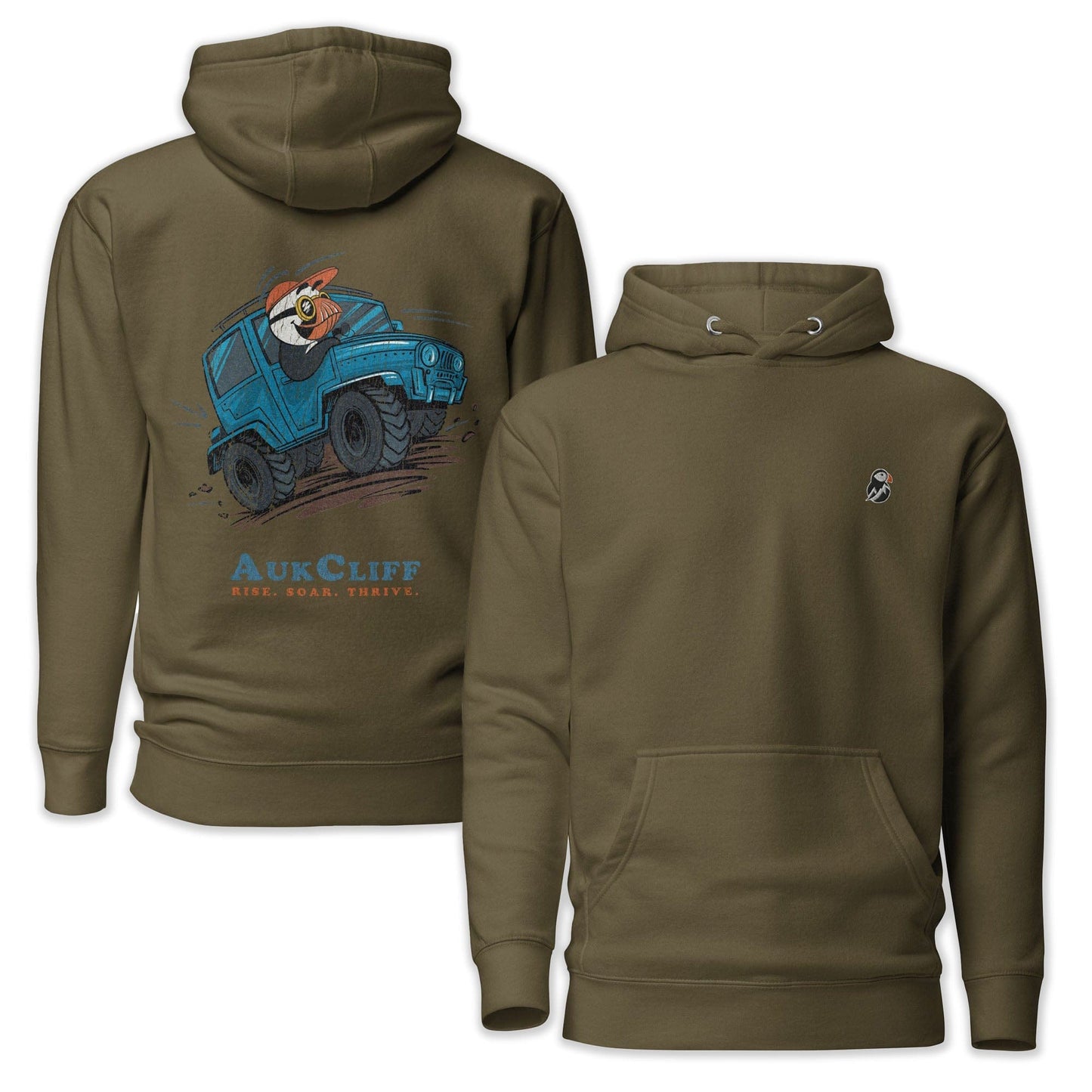 AukCliff Cotton Heritage Hoodie Military Green / S Puffin Overland Hoodie