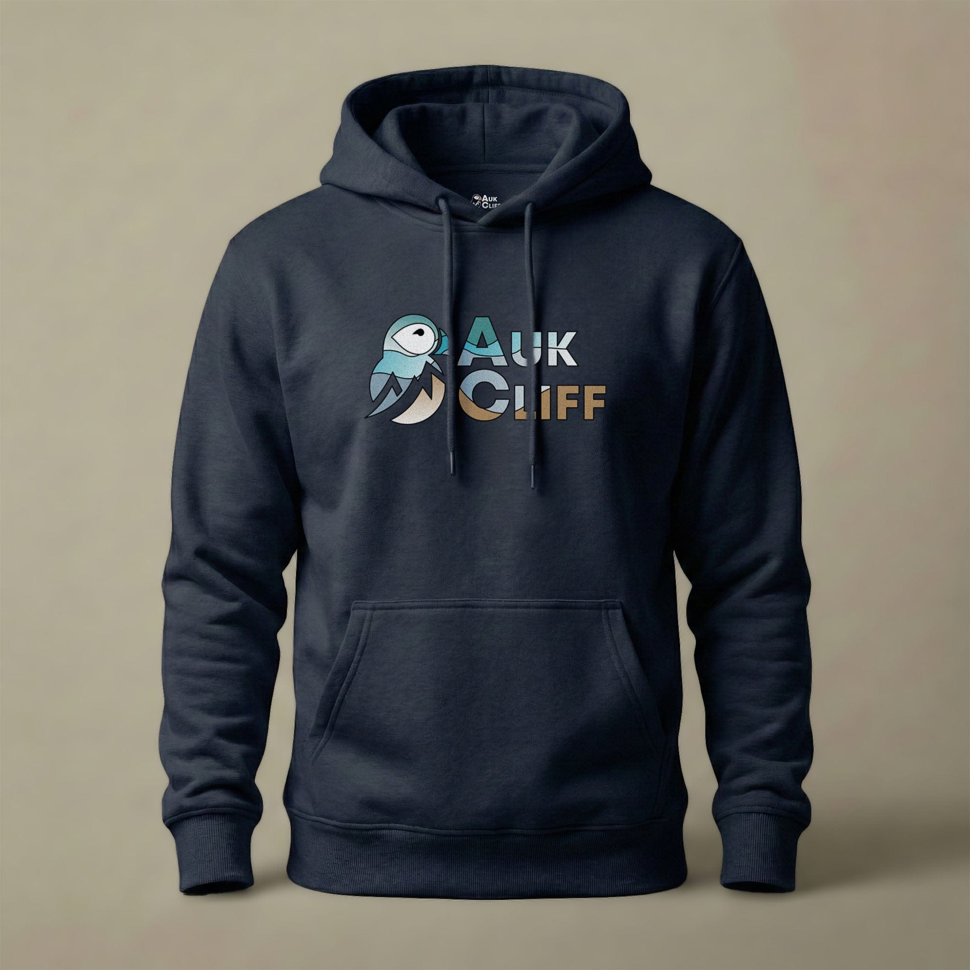 AukCliff Cotton Heritage Hoodie Navy Blazer / S AukCliff® Abstract Puffin Logo Hoodie