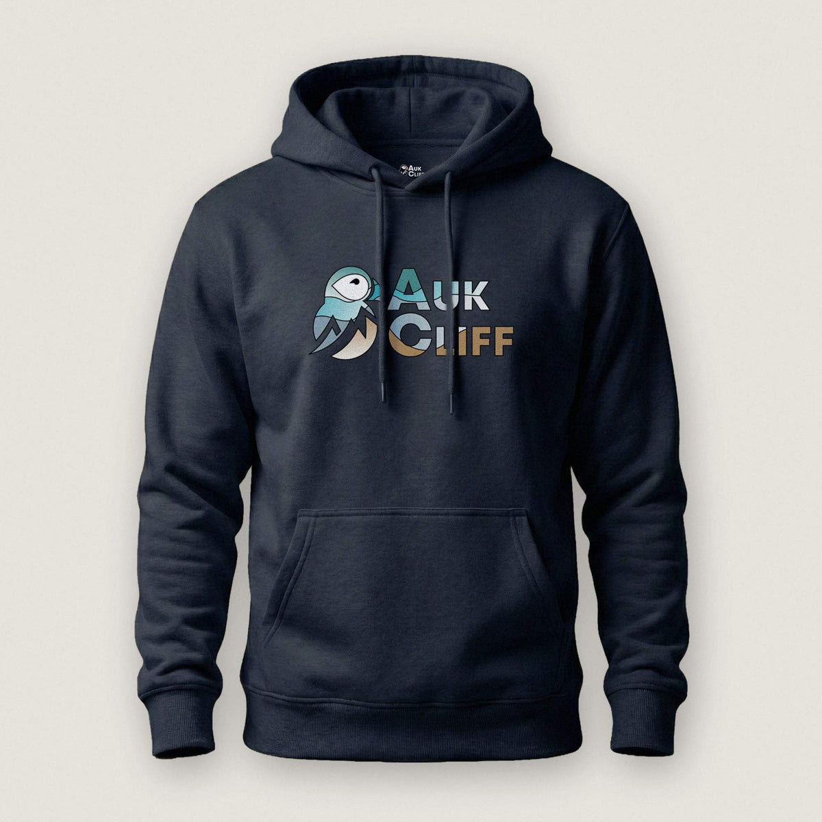 AukCliff Cotton Heritage Hoodie Navy Blazer / S AukCliff® Abstract Puffin Logo Hoodie