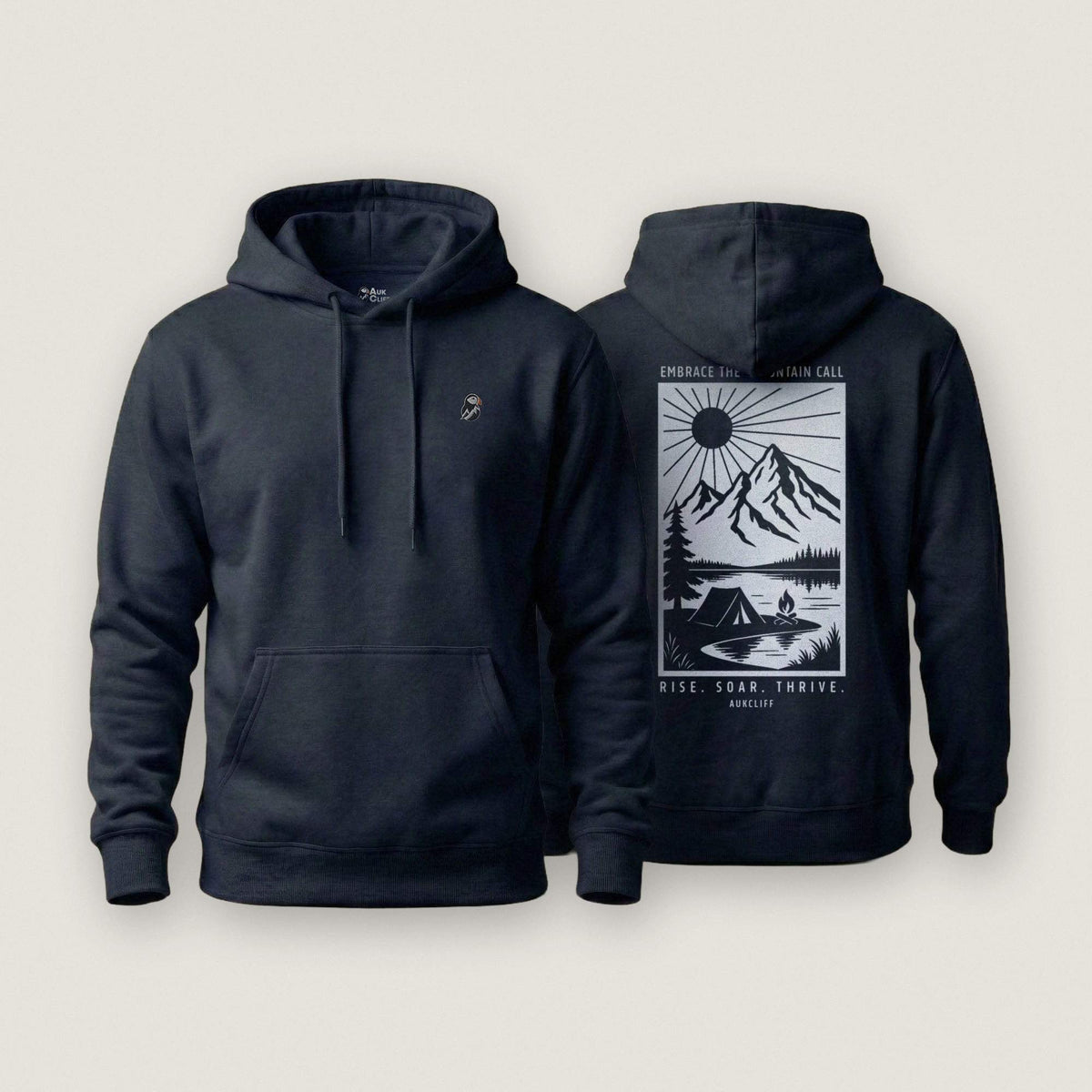 AukCliff Cotton Heritage Hoodie Navy Blazer / S Embrace The Mountain Call Hoodie