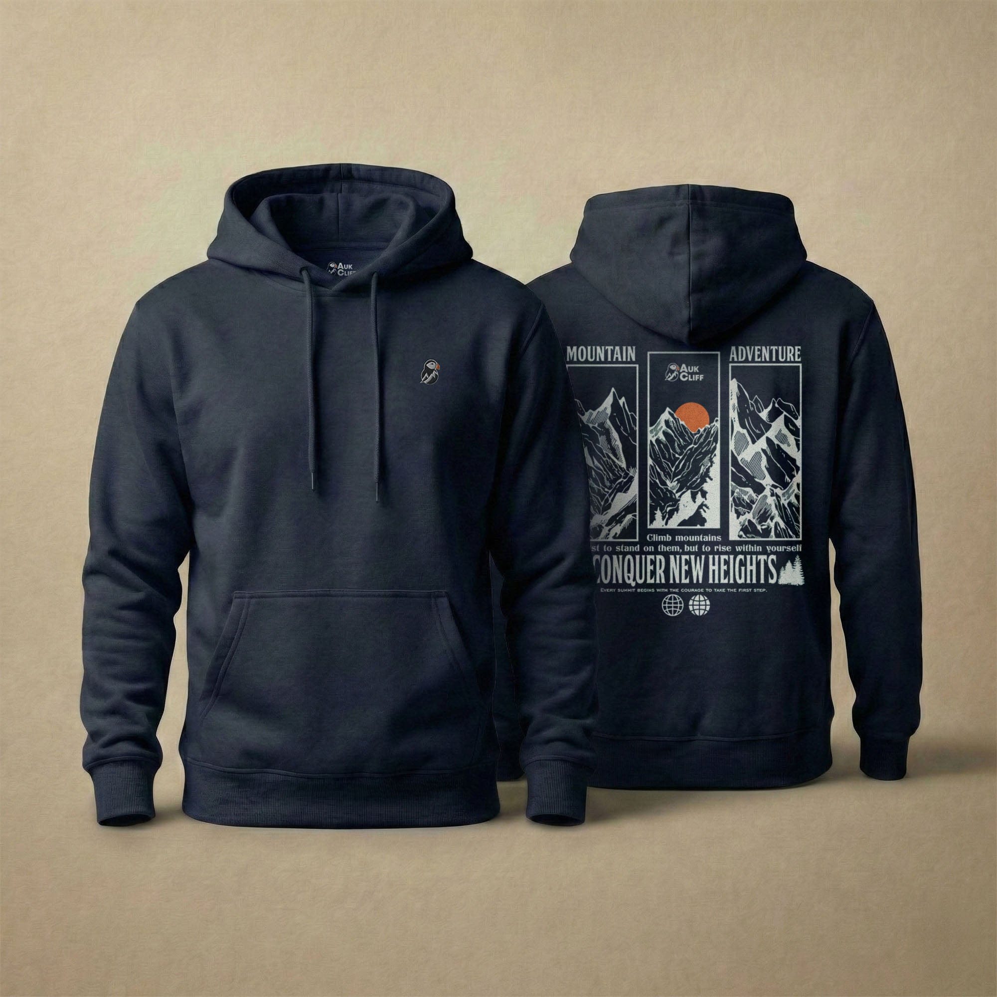AukCliff Cotton Heritage Hoodie Navy Blazer / S Mountain Adventure Hoodie