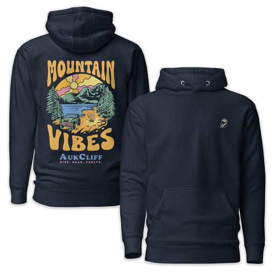 AukCliff Cotton Heritage Hoodie Navy Blazer / S Mountain Vibes Hoodie